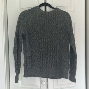 Grey Marled Cabled Sweater GAP women’s XS cotton